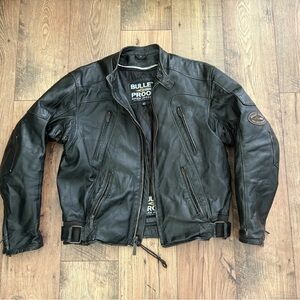 Bullet Proof Brand Leather Bikers Jacket Mens Sz 4 Black
